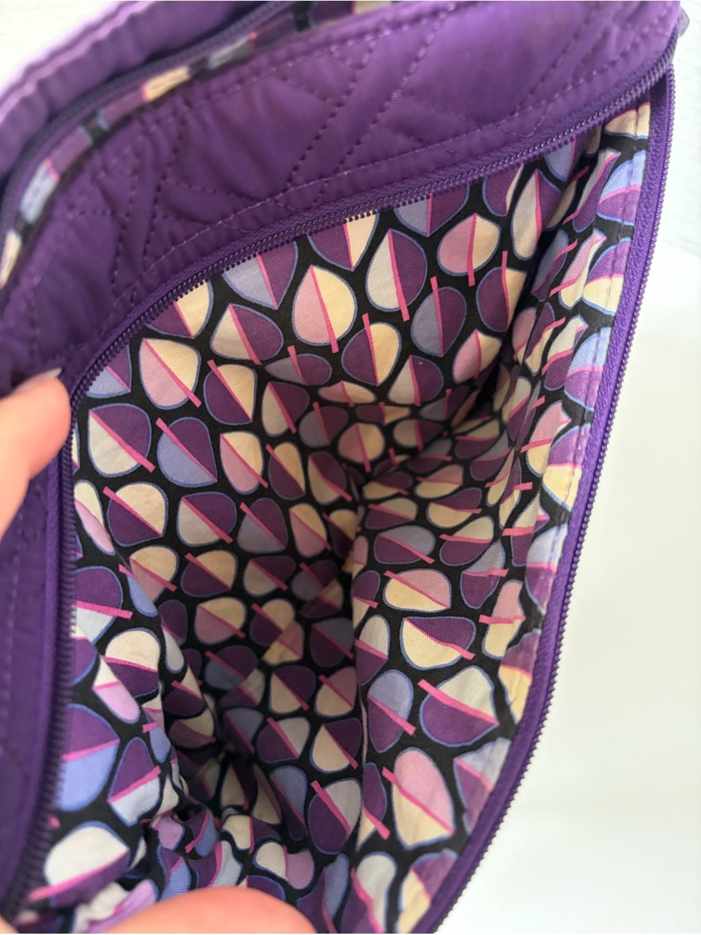 Vera Bradley Triple Zip Hipster crossbody purse - Picture 6 of 8